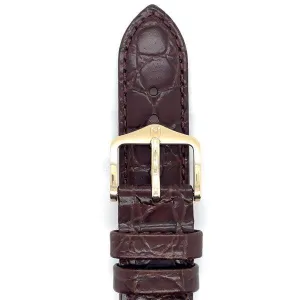 Crocograin - 18mm Brown Leather Watch Strap