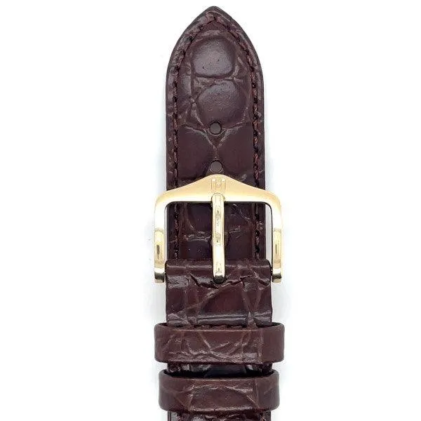 Crocograin - 18mm Brown Leather Watch Strap