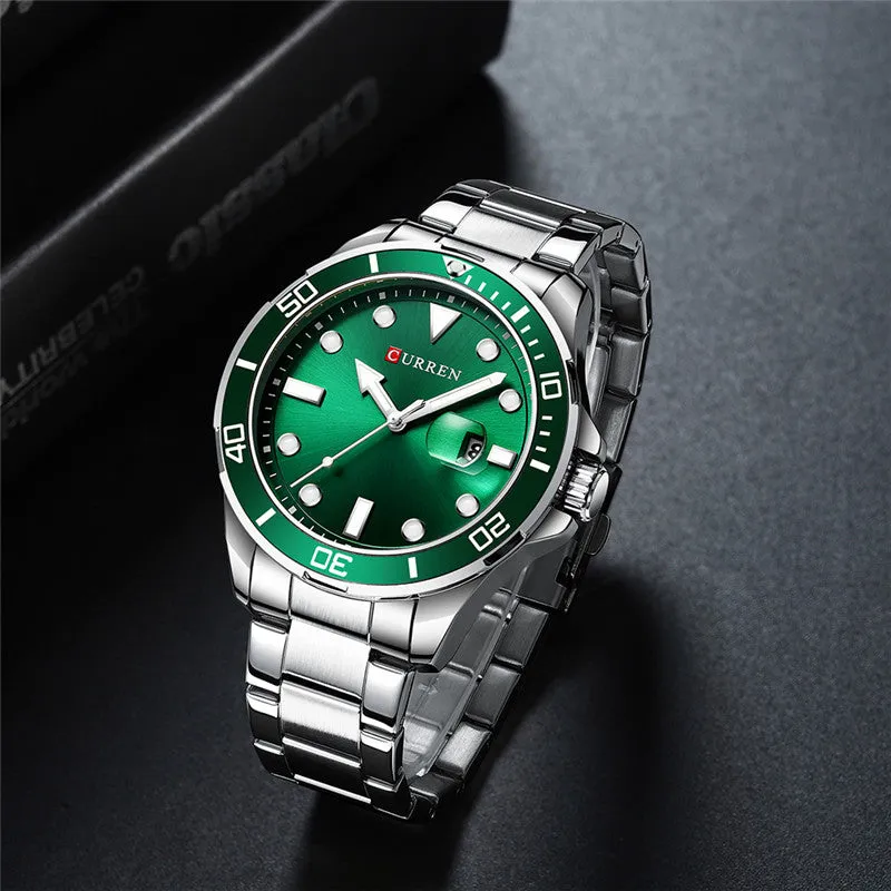 CURREN Original Brand Stainless Steel Band Wrist Watch For Men With Brand (Box & Bag)-8388