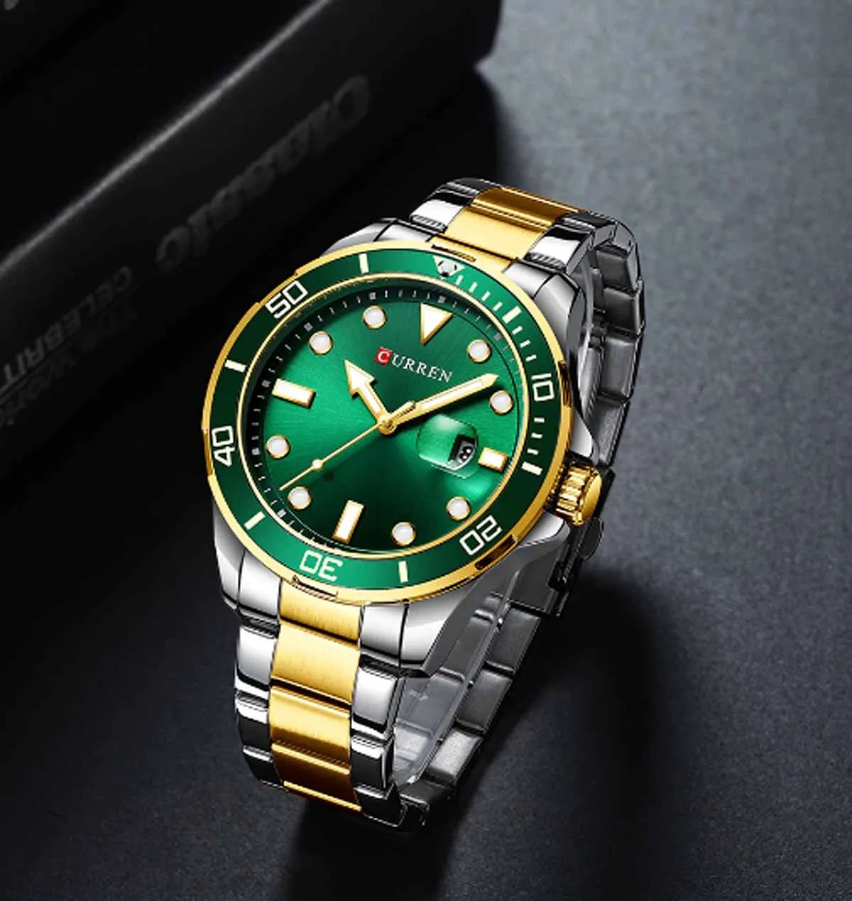 CURREN Original Brand Stainless Steel Band Wrist Watch For Men With Brand (Box & Bag)-8388