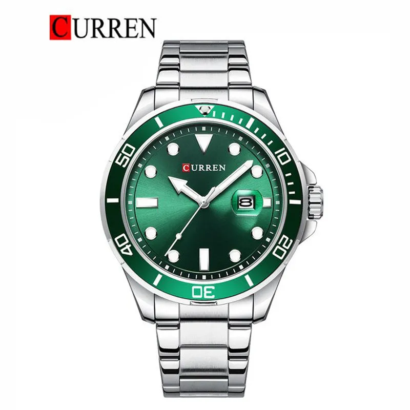 CURREN Original Brand Stainless Steel Band Wrist Watch For Men With Brand (Box & Bag)-8388