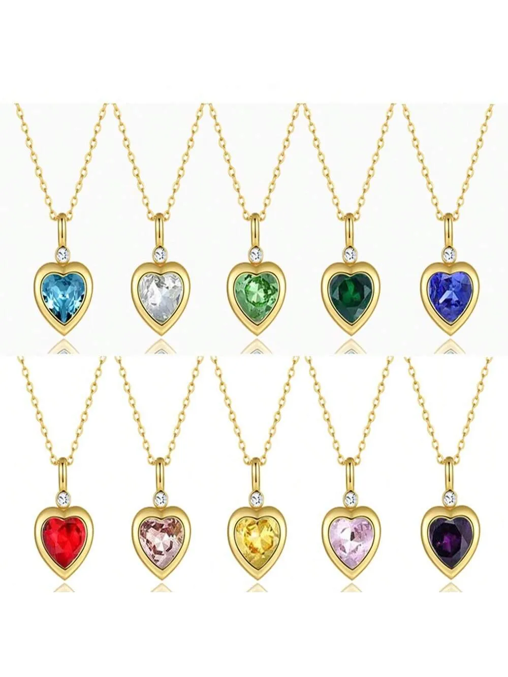 Customized Fashionable Heart Shape Cubic Zirconia Creative Interchangeable