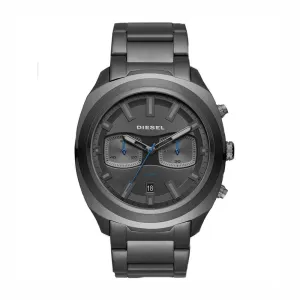 Diesel Tumbler Chronograph Mens Gunmetal Stainless Steel Band Grey Quartz Dial Watch - DZ4510