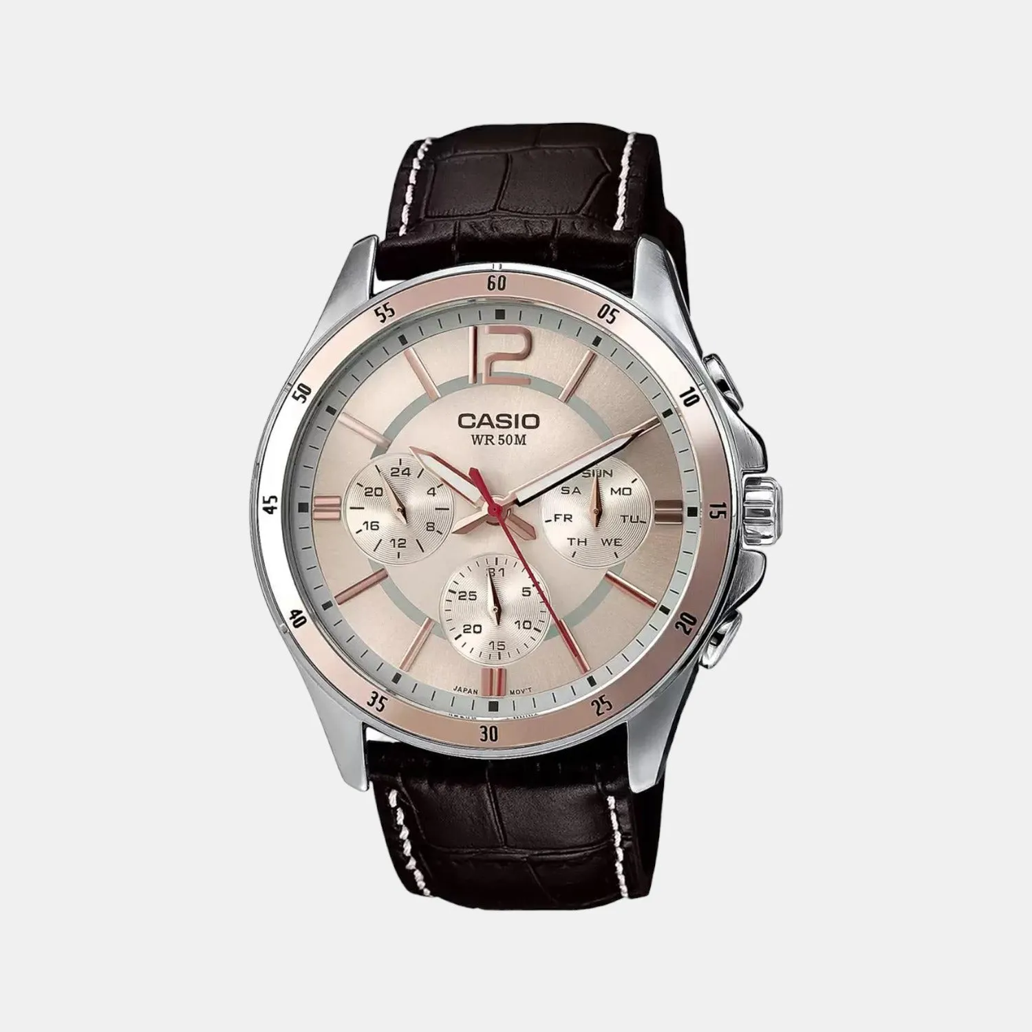 Enticer Men's Chronograph Stainless Steel Watch A956 - MTP-1374L-9AVDF