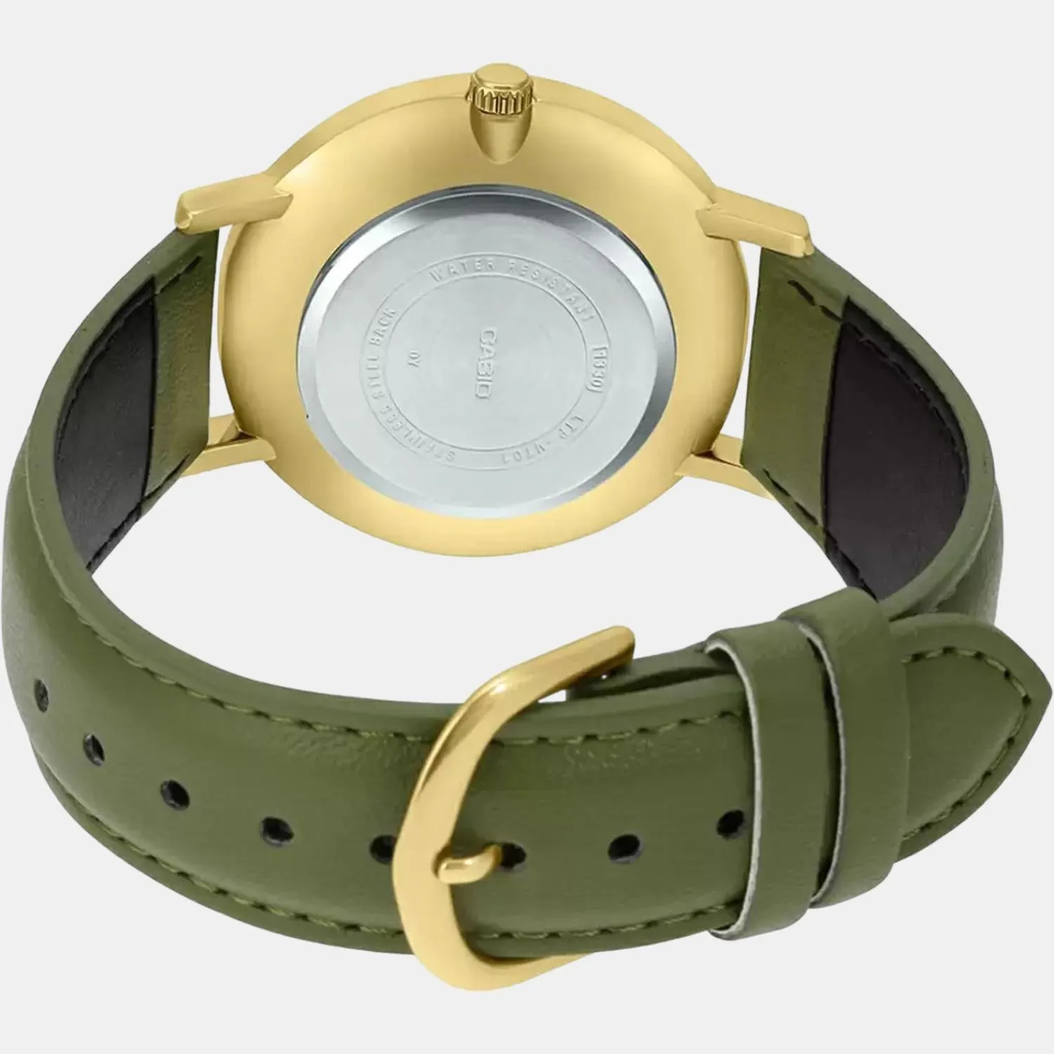 Enticer Men's Green Analog Leather Watch A1782 - MTP-VT01GL-3BUDF