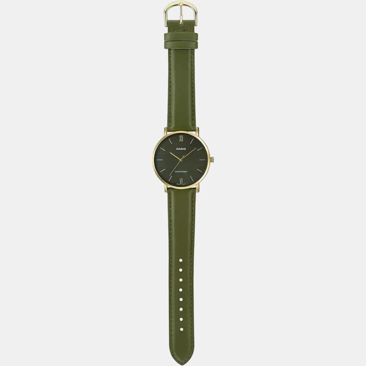Enticer Men's Green Analog Leather Watch A1782 - MTP-VT01GL-3BUDF