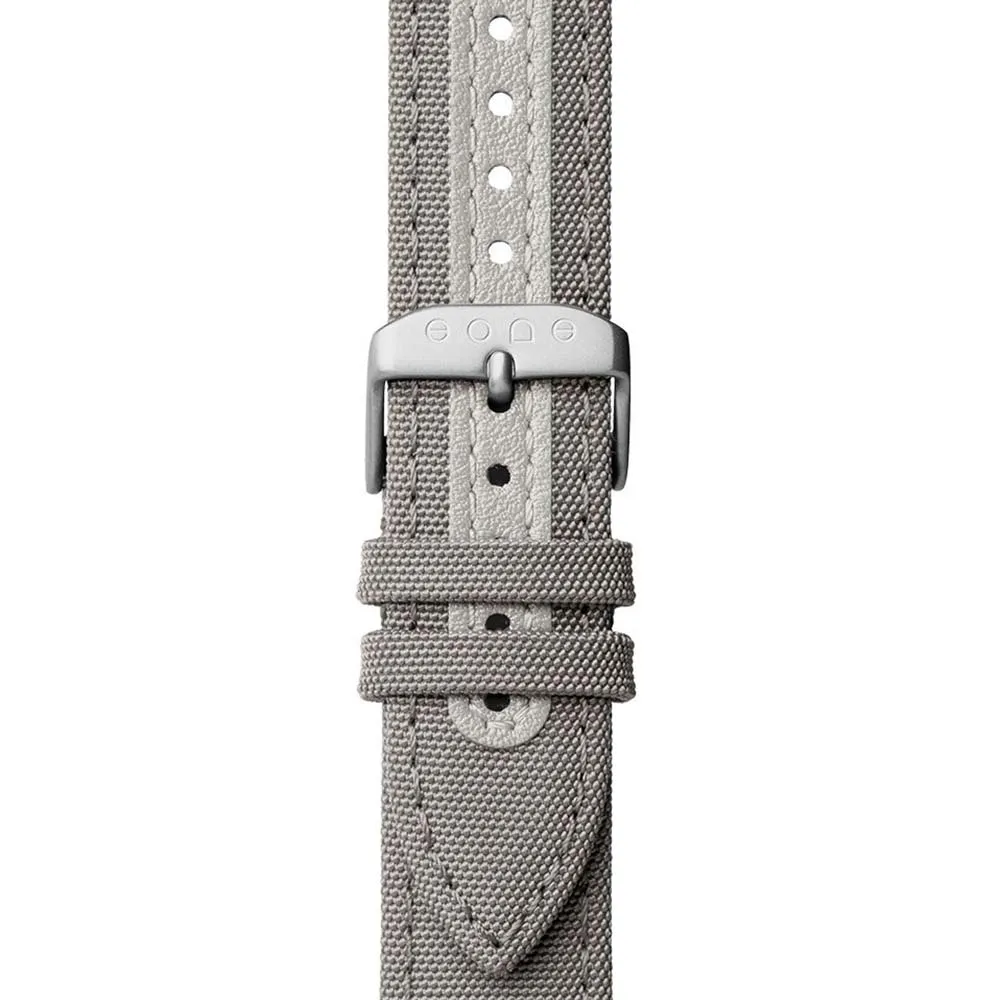 Eone Bradley Classic Mens Titanium Case Beige Canvas Strap Silver Watch - BR-C-BEIGE