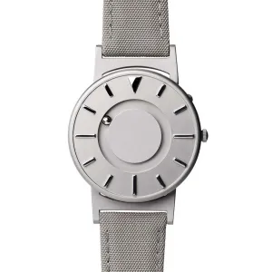 Eone Bradley Classic Mens Titanium Case Beige Canvas Strap Silver Watch - BR-C-BEIGE