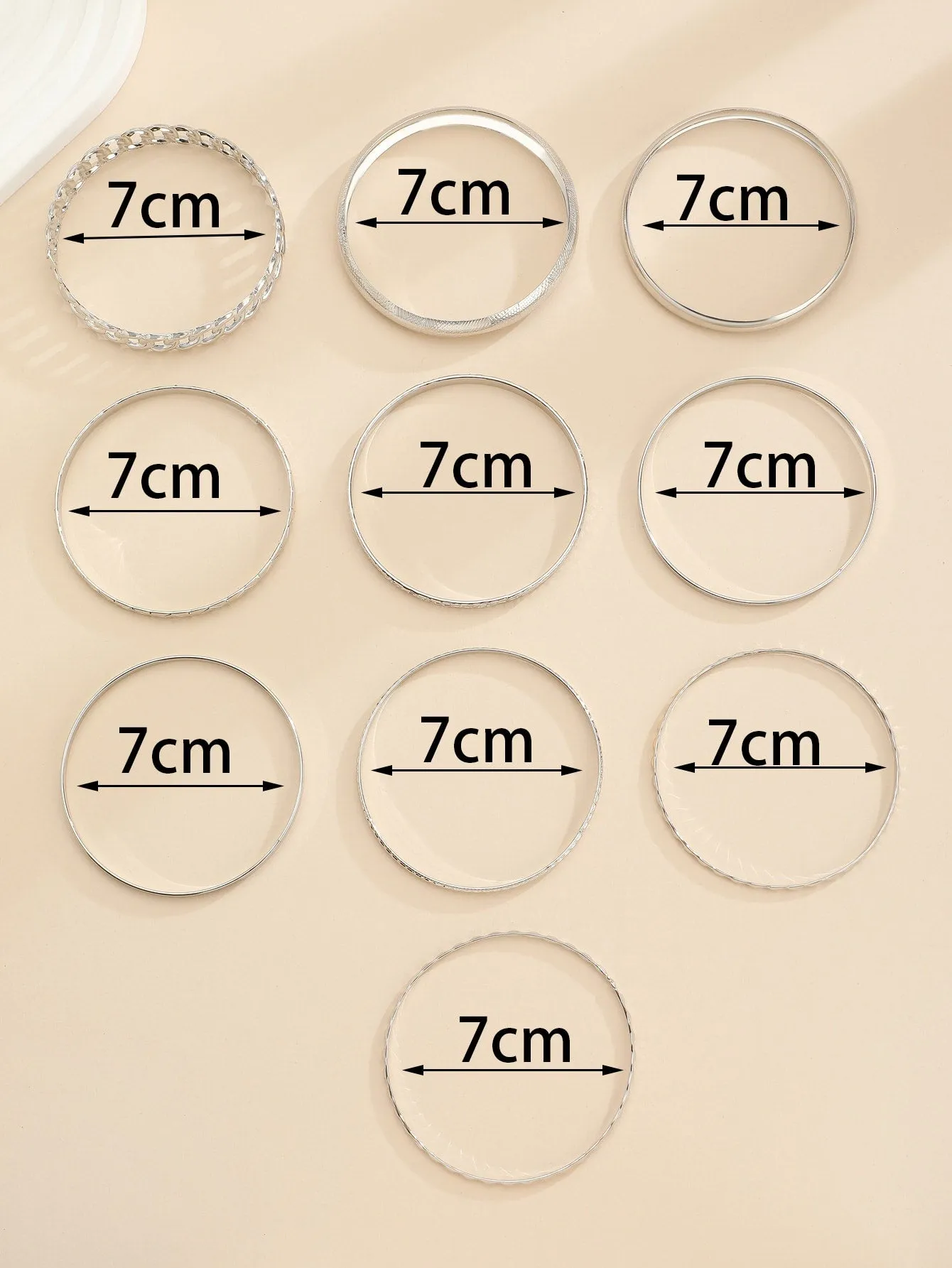 Fashionable Metal Bracelets, Western Bohemian Style 10pcs/set