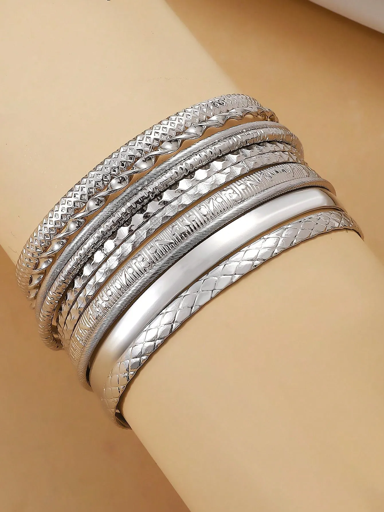 Fashionable Metal Bracelets, Western Bohemian Style 10pcs/set