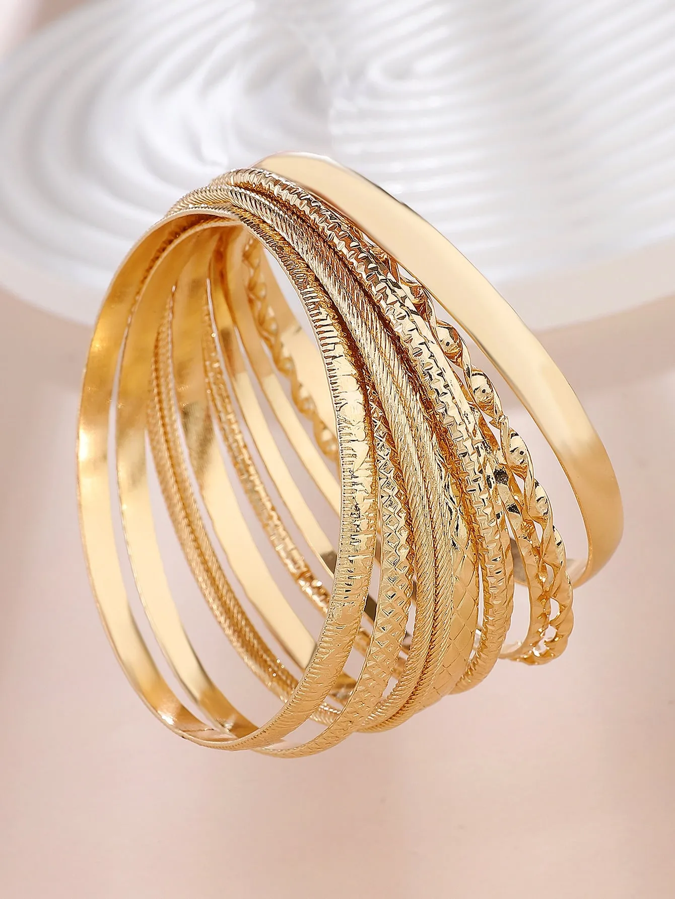 Fashionable Metal Bracelets, Western Bohemian Style 10pcs/set