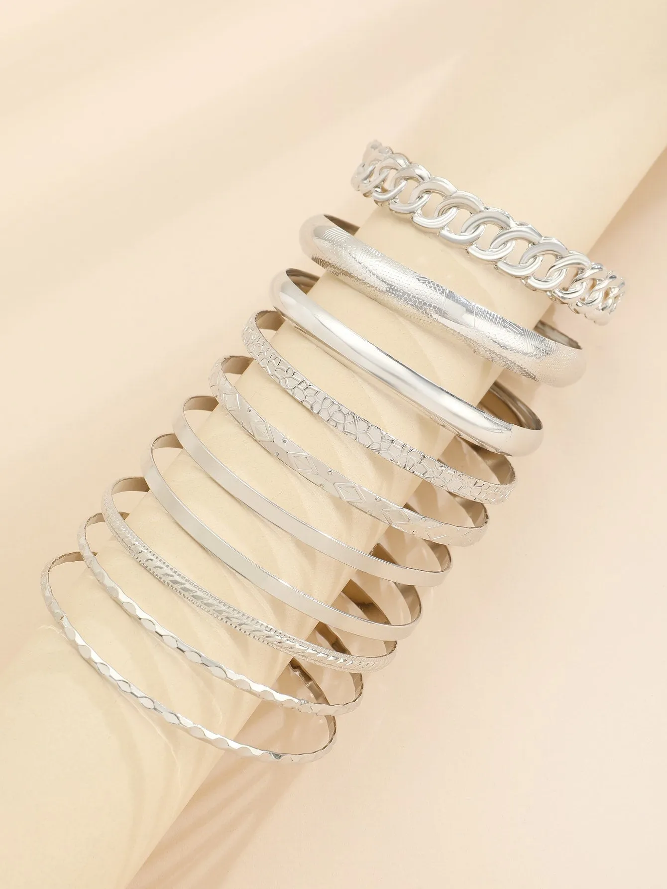 Fashionable Metal Bracelets, Western Bohemian Style 10pcs/set
