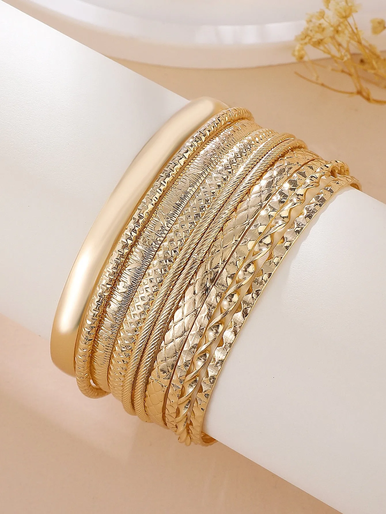 Fashionable Metal Bracelets, Western Bohemian Style 10pcs/set