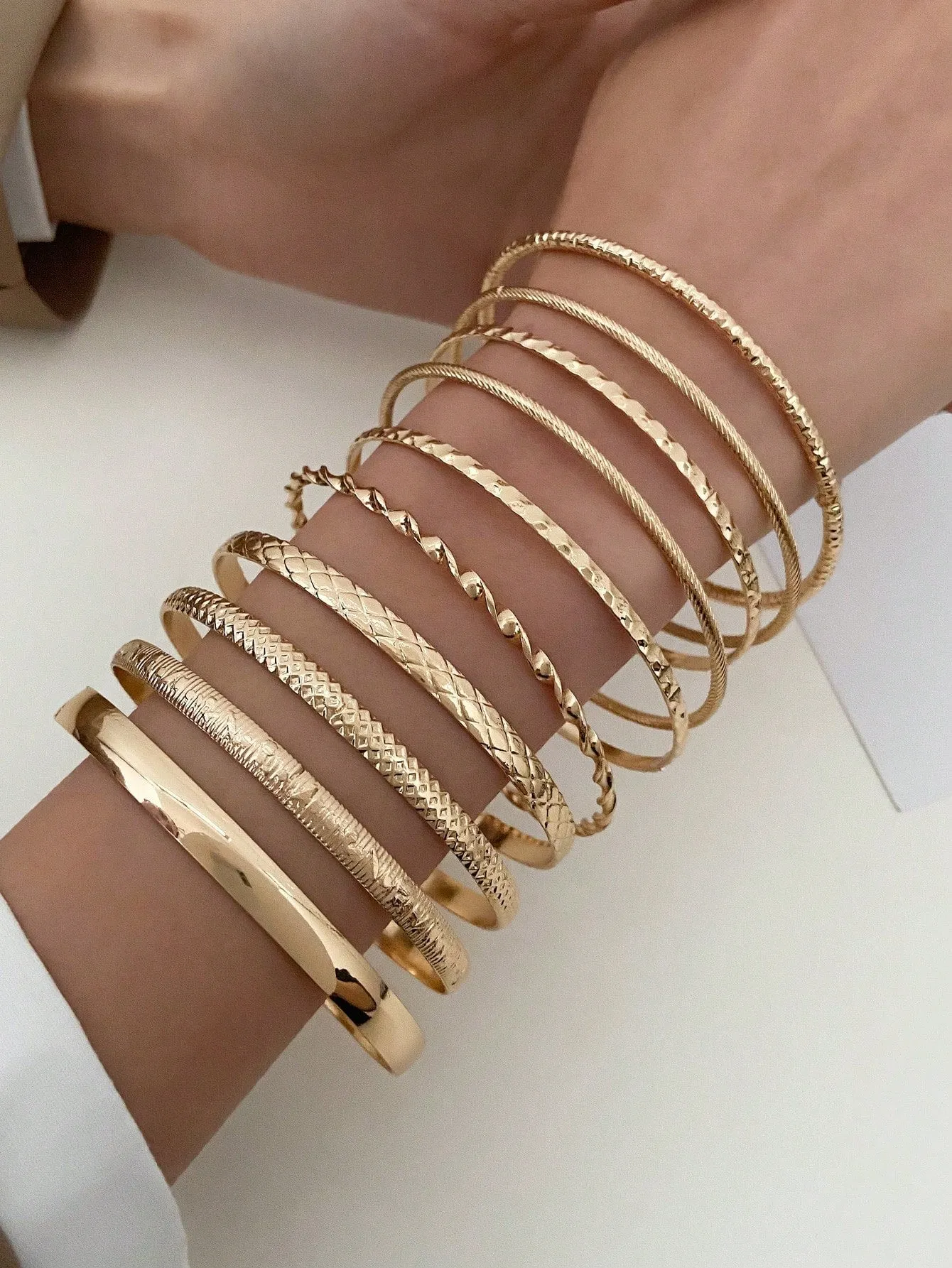 Fashionable Metal Bracelets, Western Bohemian Style 10pcs/set