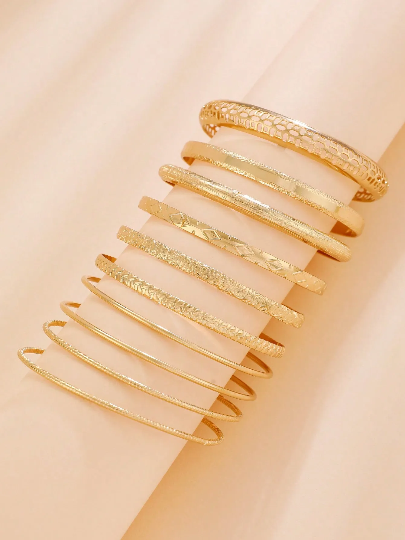 Fashionable Metal Bracelets, Western Bohemian Style 10pcs/set