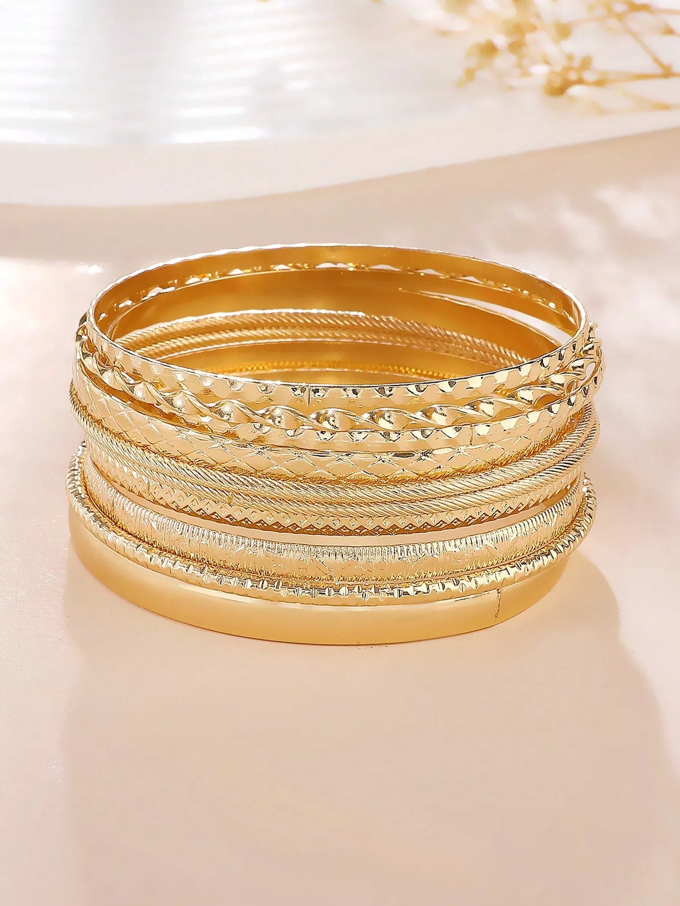 Fashionable Metal Bracelets, Western Bohemian Style 10pcs/set