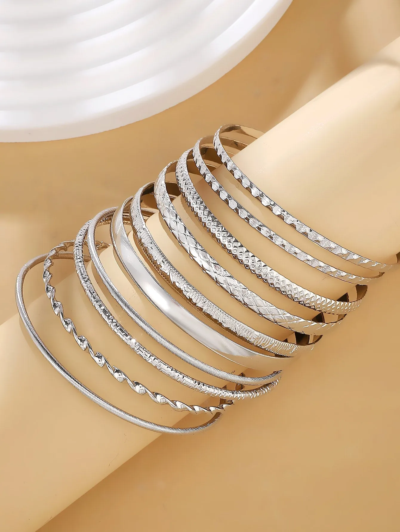 Fashionable Metal Bracelets, Western Bohemian Style 10pcs/set