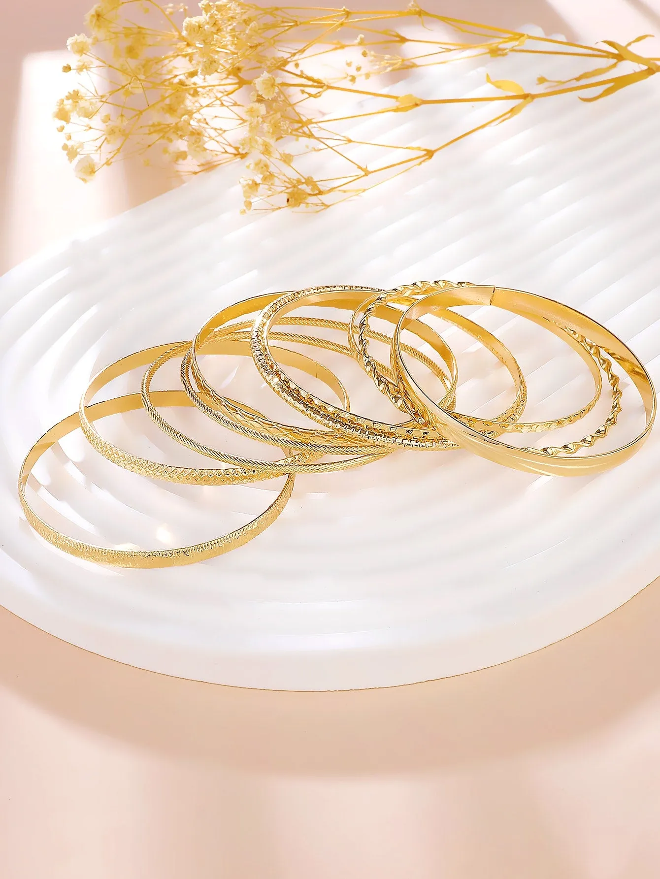 Fashionable Metal Bracelets, Western Bohemian Style 10pcs/set