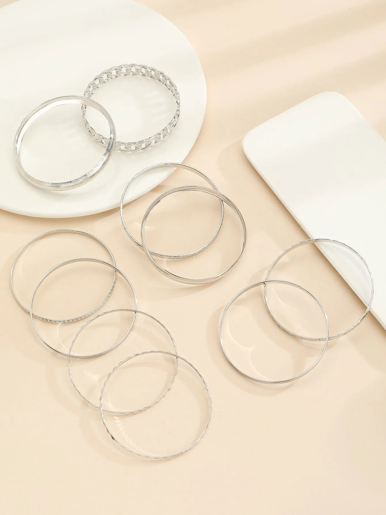 Fashionable Metal Bracelets, Western Bohemian Style 10pcs/set