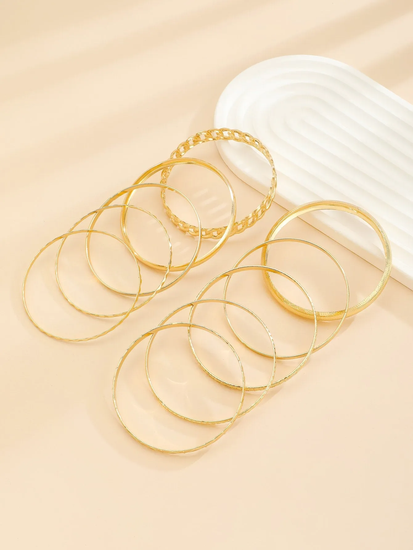 Fashionable Metal Bracelets, Western Bohemian Style 10pcs/set