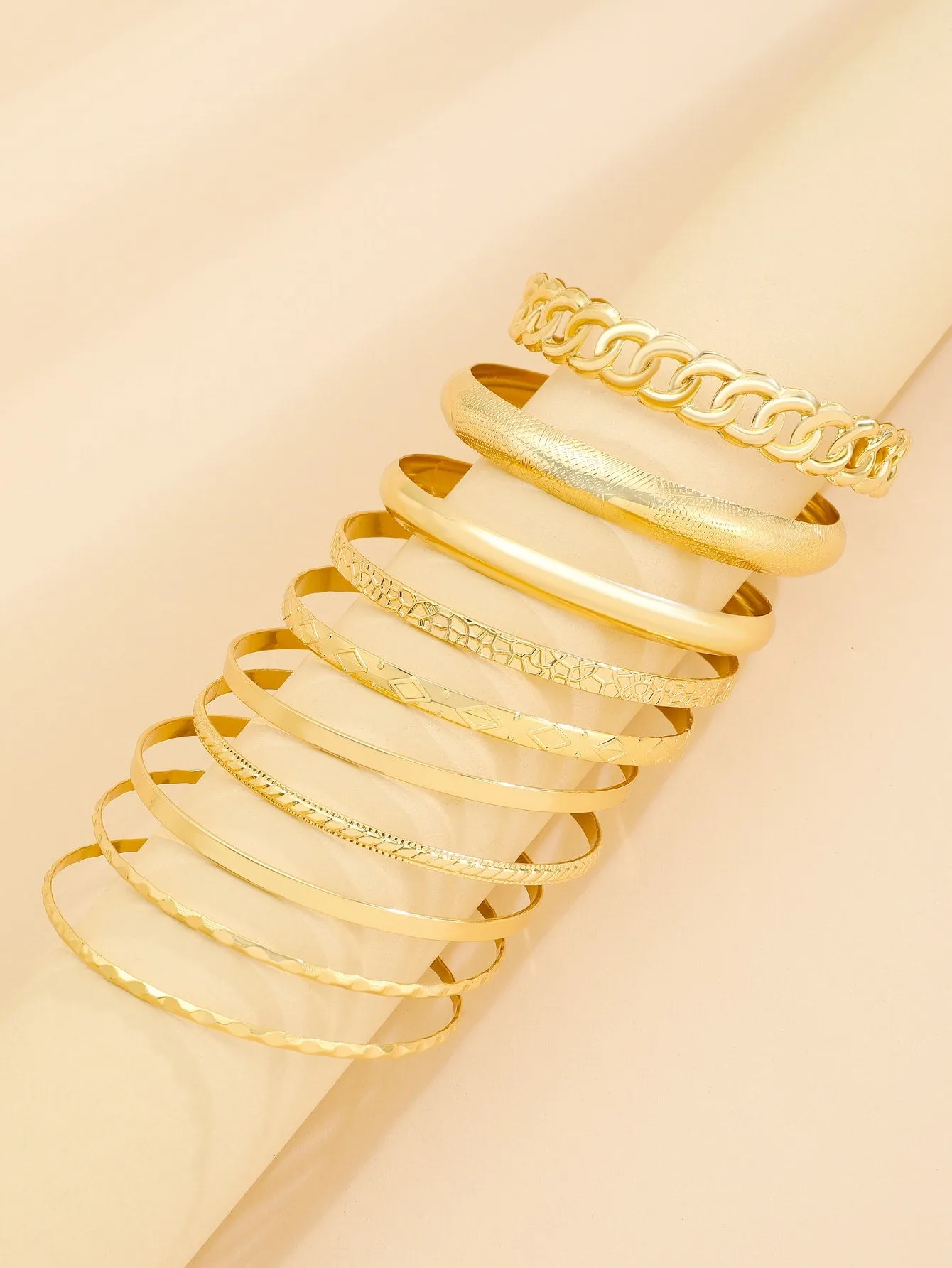 Fashionable Metal Bracelets, Western Bohemian Style 10pcs/set