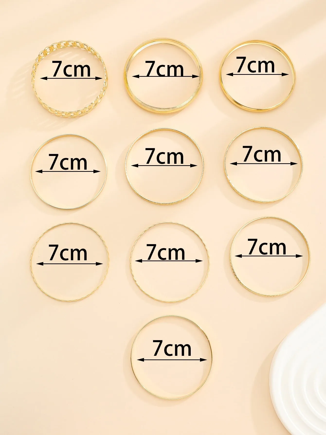 Fashionable Metal Bracelets, Western Bohemian Style 10pcs/set