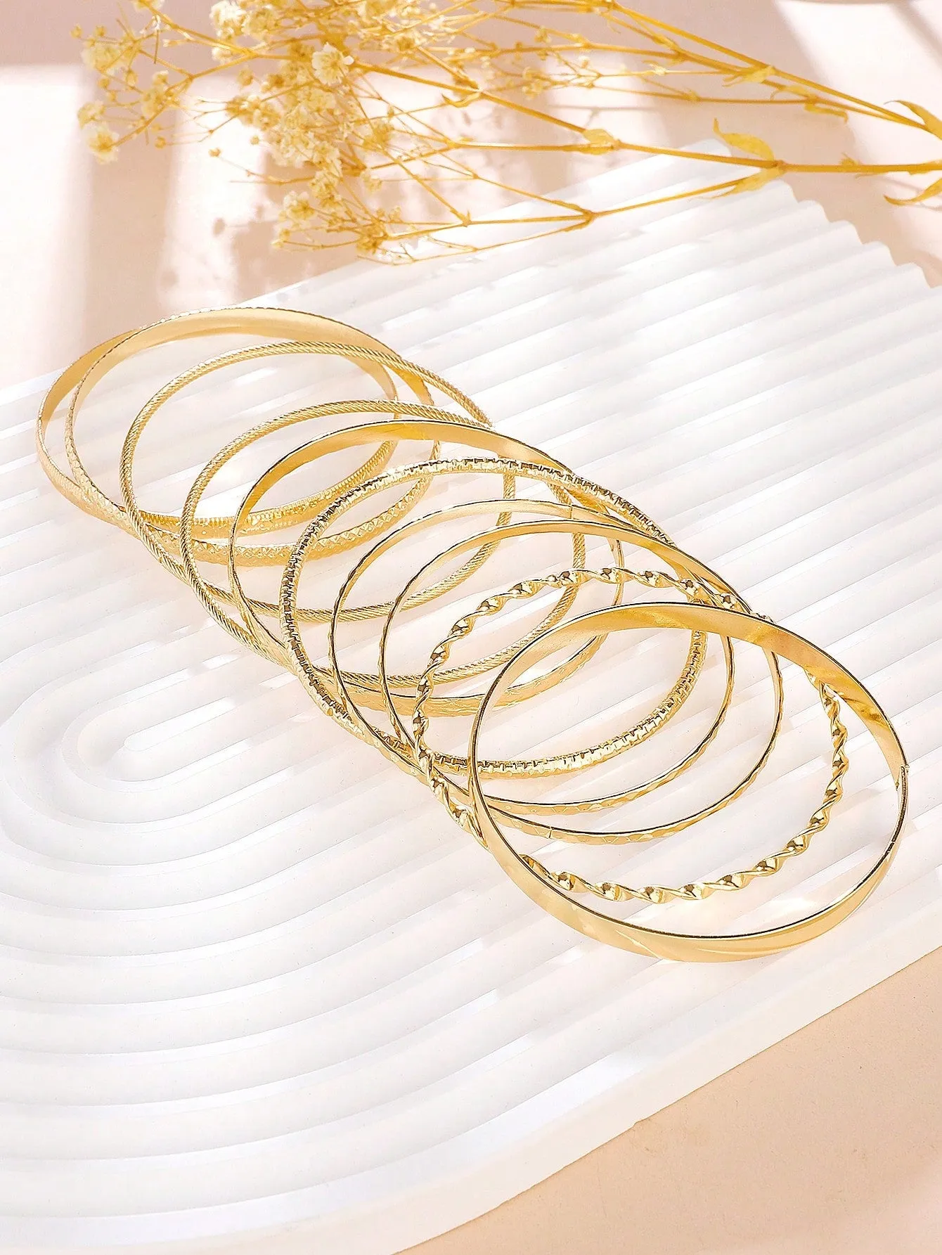 Fashionable Metal Bracelets, Western Bohemian Style 10pcs/set