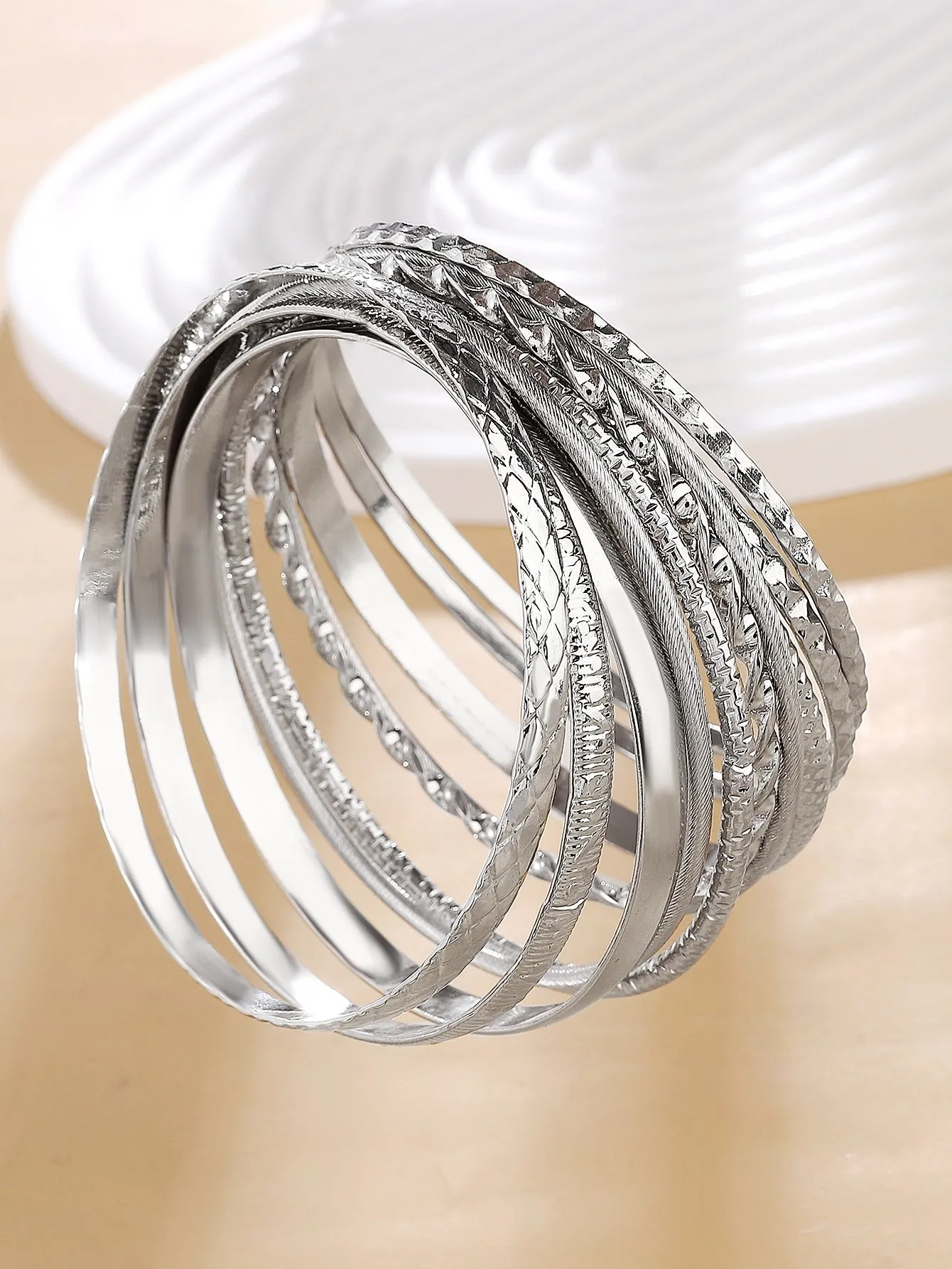 Fashionable Metal Bracelets, Western Bohemian Style 10pcs/set