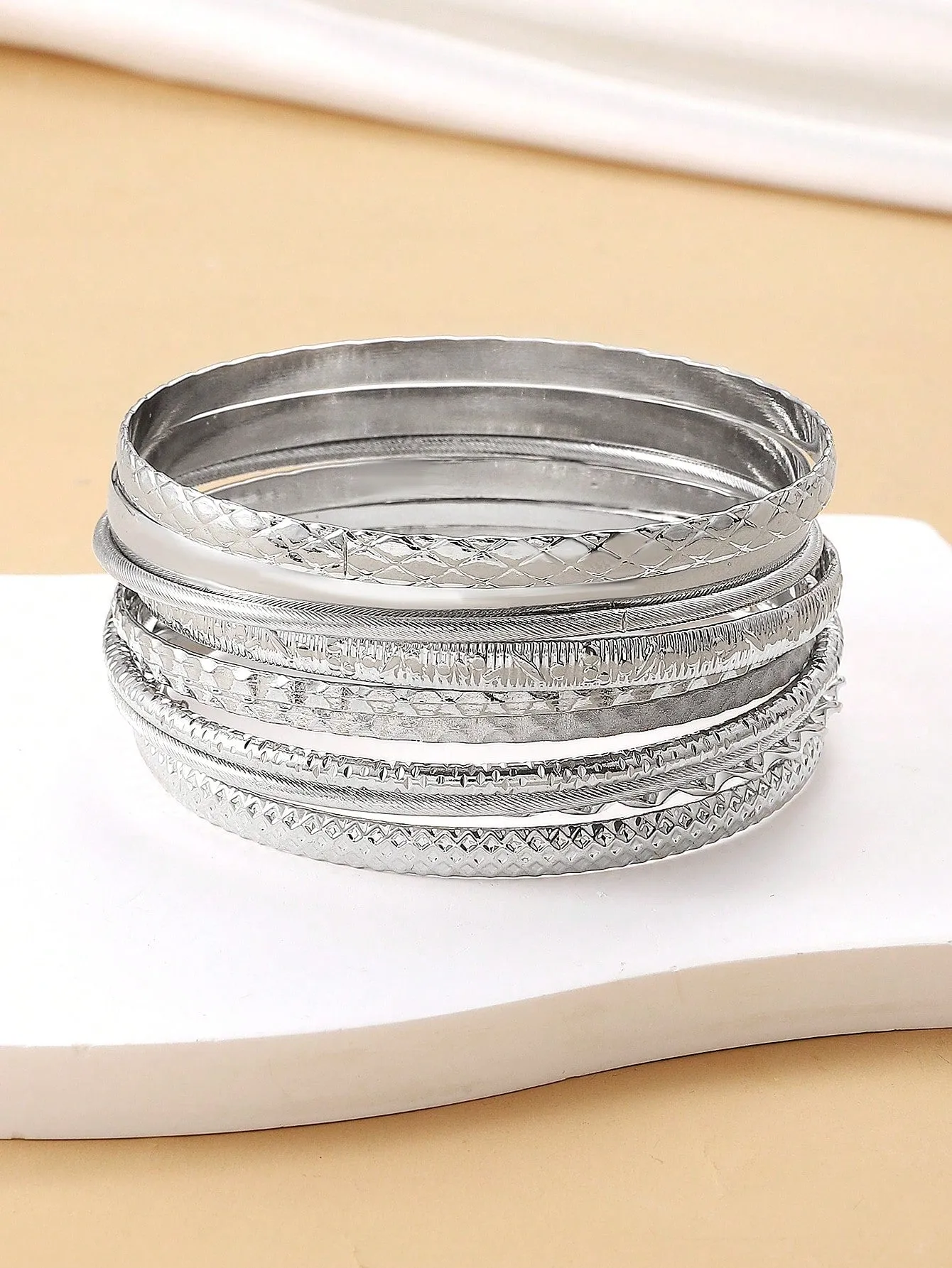 Fashionable Metal Bracelets, Western Bohemian Style 10pcs/set