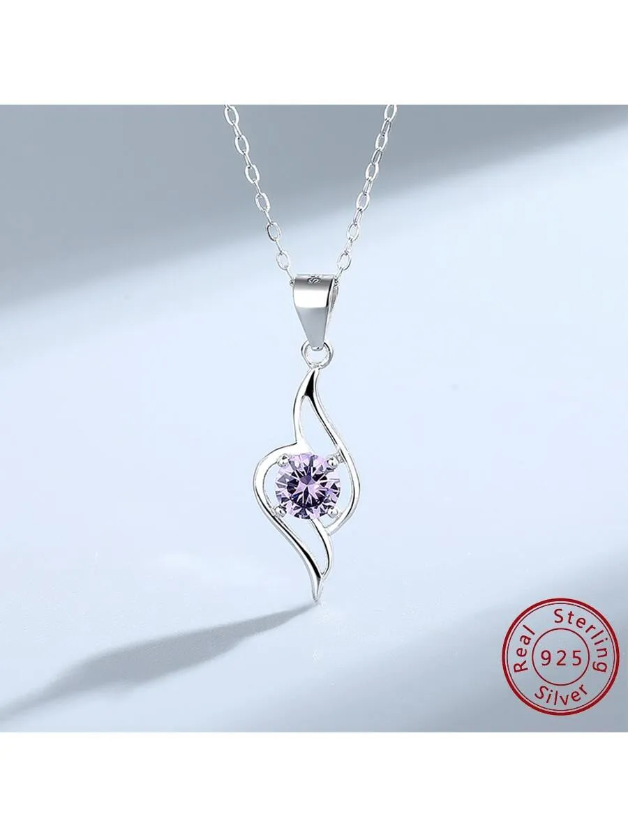 Fashionable S925 Sterling Silver Micro-inlaid Zirconia Artificial Pearl Necklace