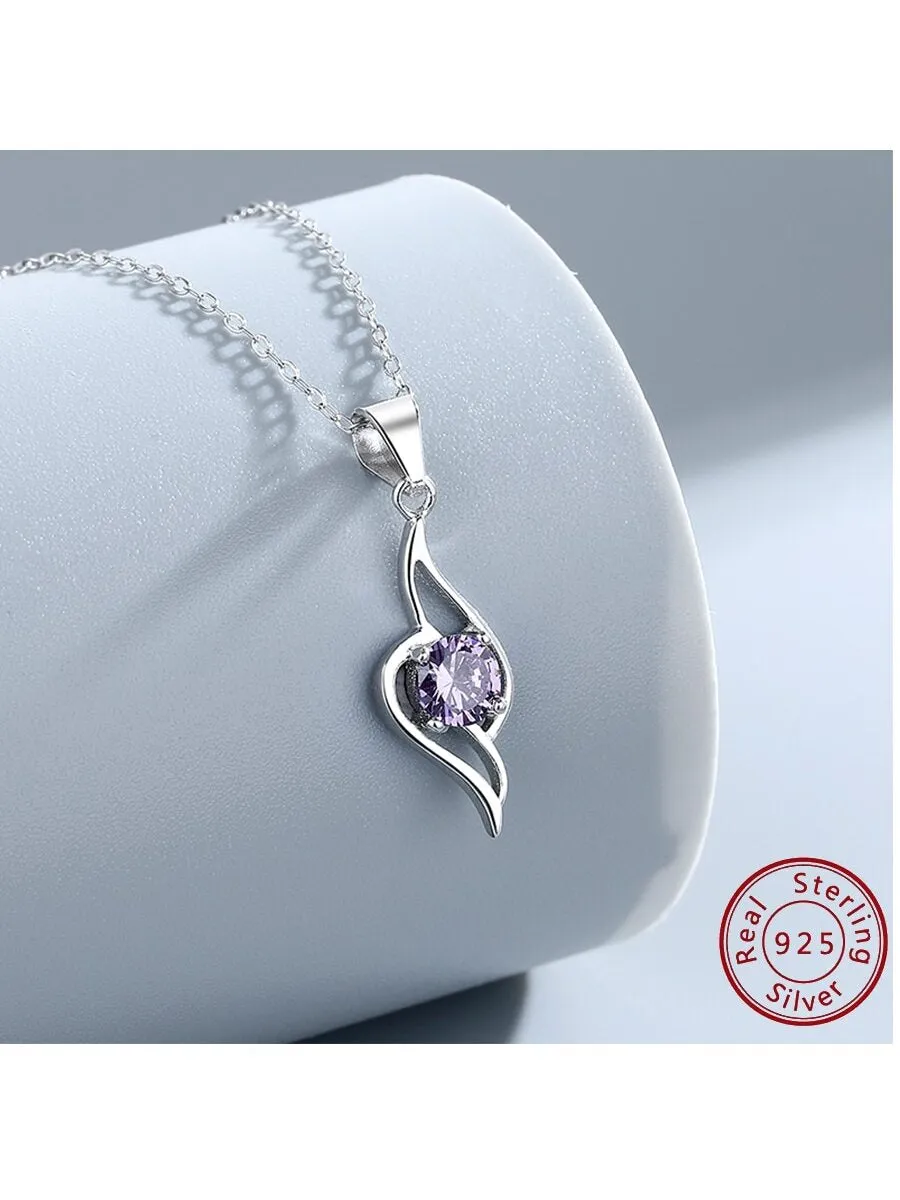 Fashionable S925 Sterling Silver Micro-inlaid Zirconia Artificial Pearl Necklace