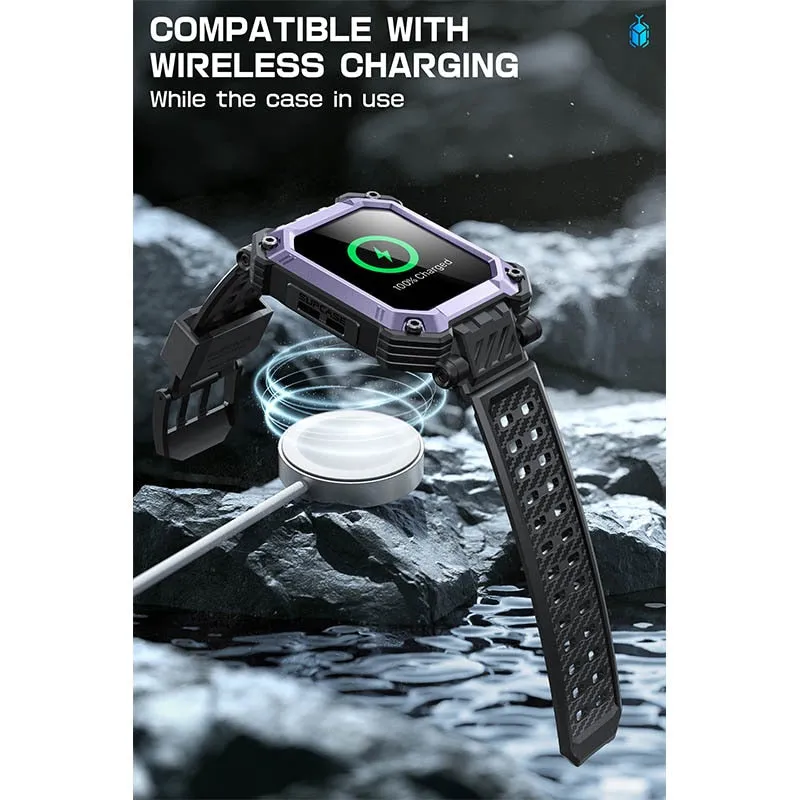 For Apple Watch 8/7/6/5/4/se Case 45/44mm Pro Rugged Protective Case with Built-in Tempered Glass Screen Protector