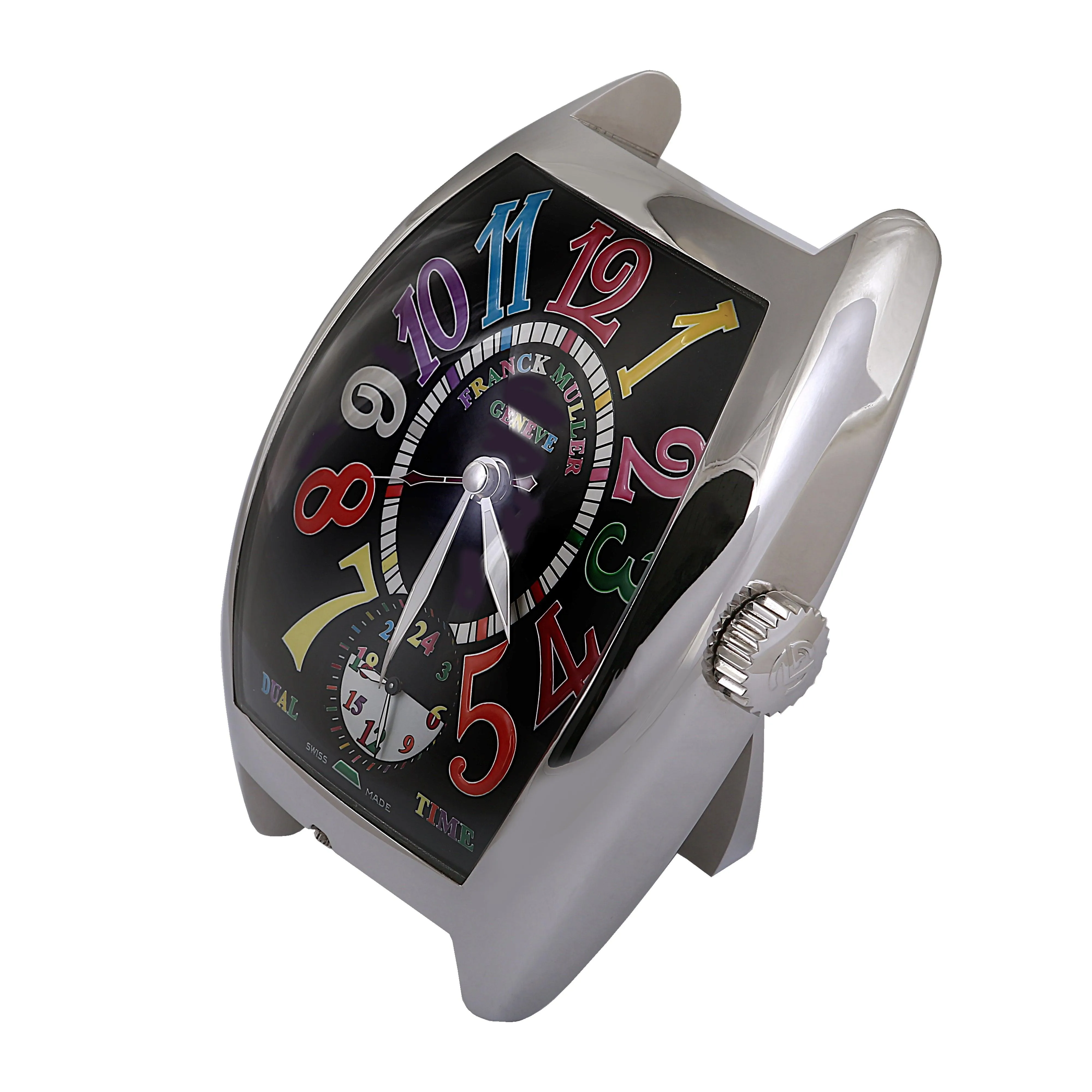 Franck Muller Dual Time Alarm Desk Clock, Used
