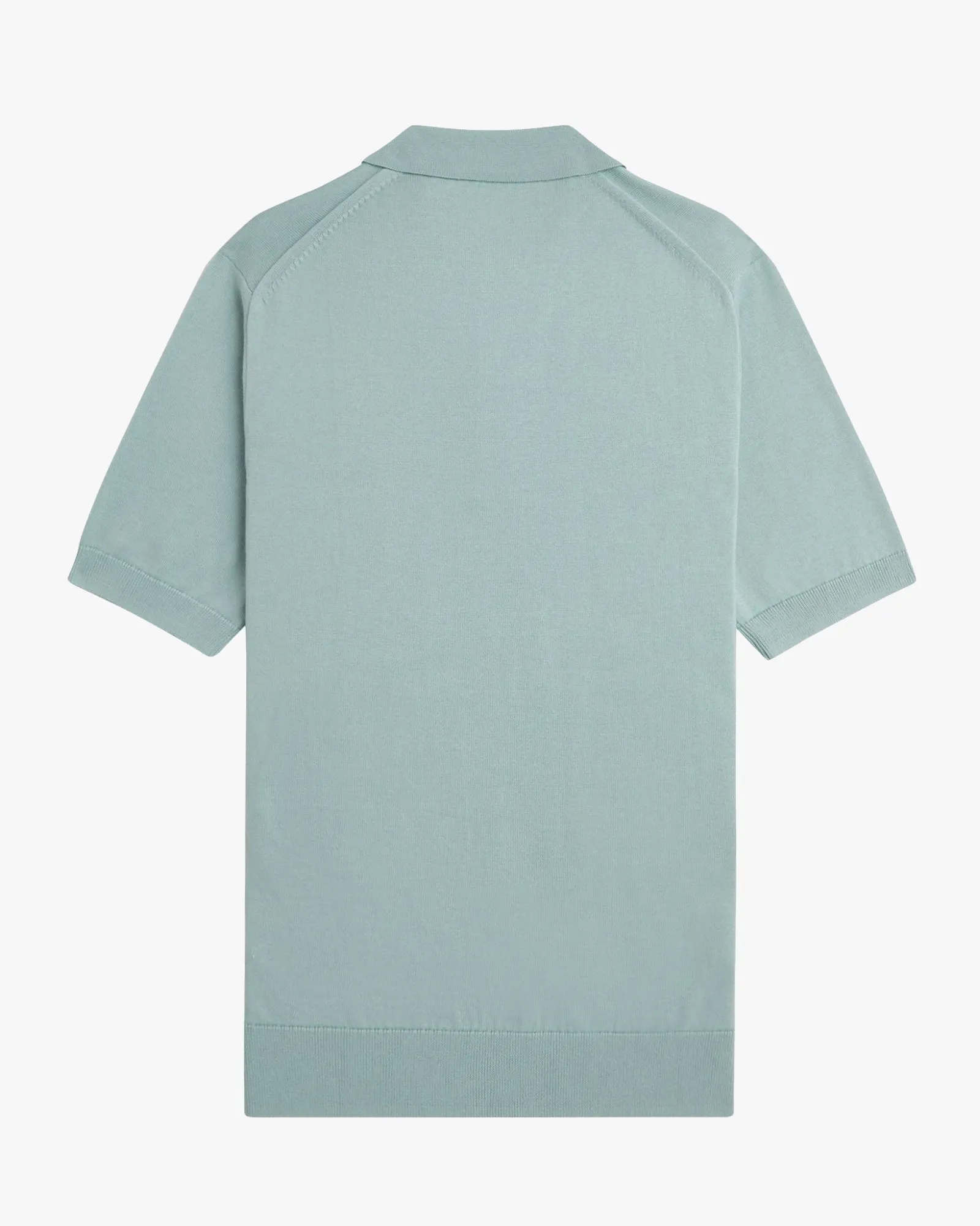 Fred Perry Cotton Knitted Polo Shirt - Silver Blue