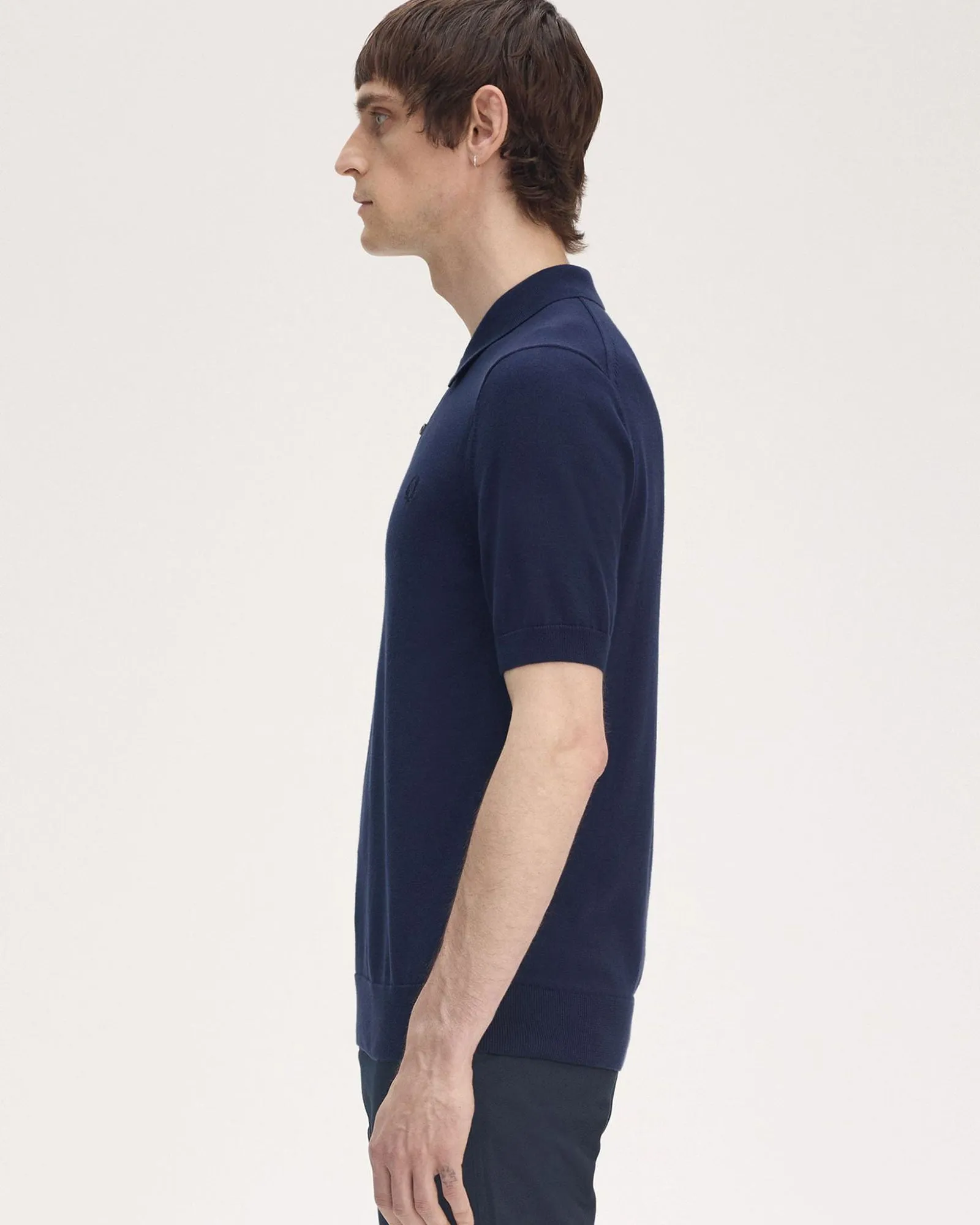 Fred Perry Cotton Knitted Polo Shirt - Tennis Blue