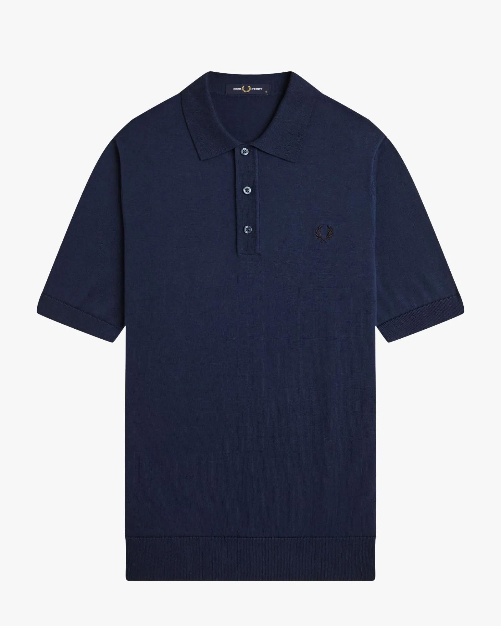 Fred Perry Cotton Knitted Polo Shirt - Tennis Blue
