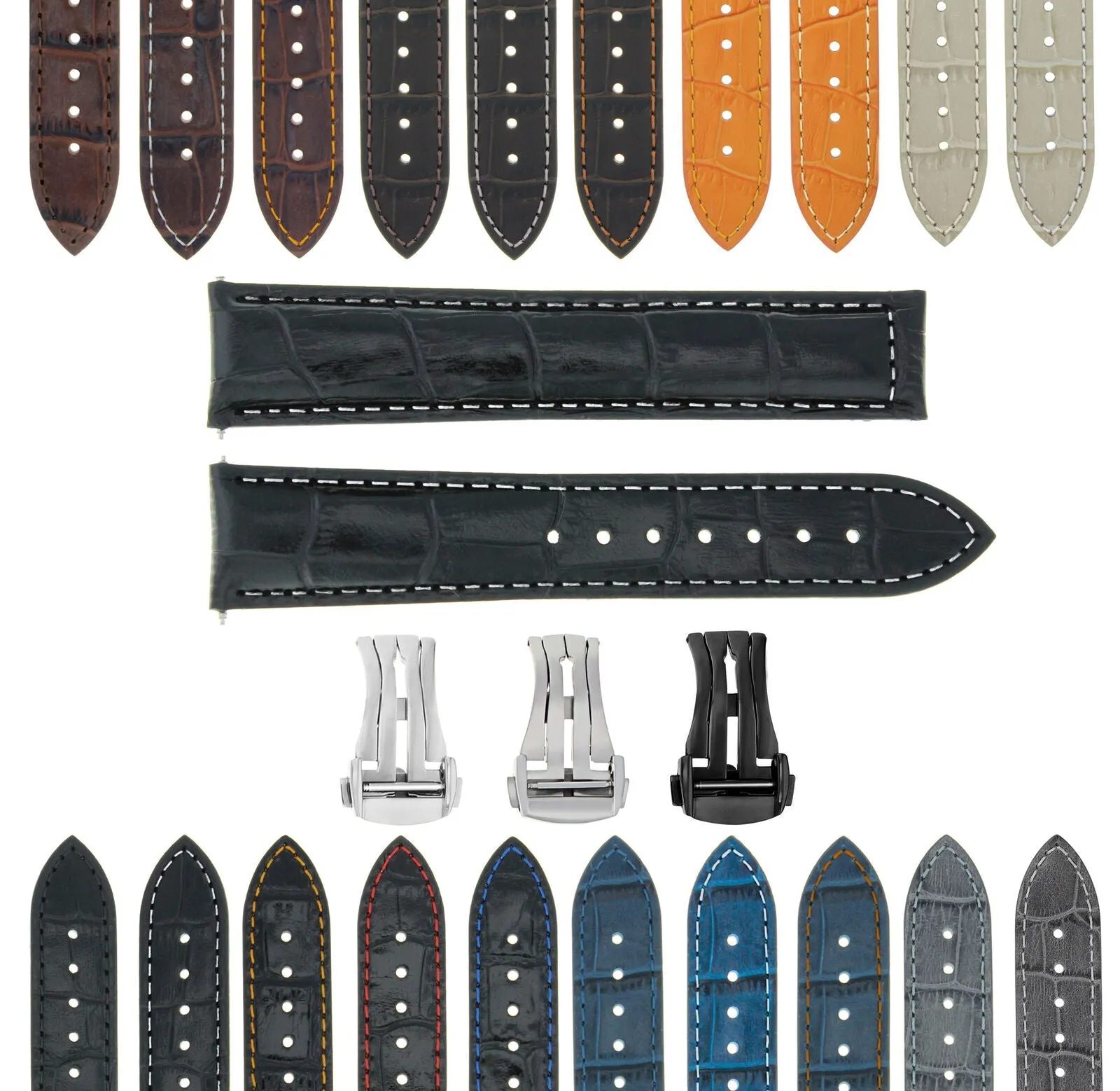 GENUINE LEATHER WATCH BAND STRAP FOR TAG WATCH - 22MM