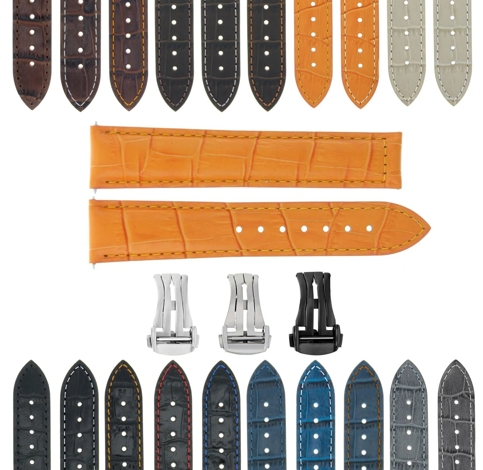 GENUINE LEATHER WATCH BAND STRAP FOR TAG WATCH - 22MM