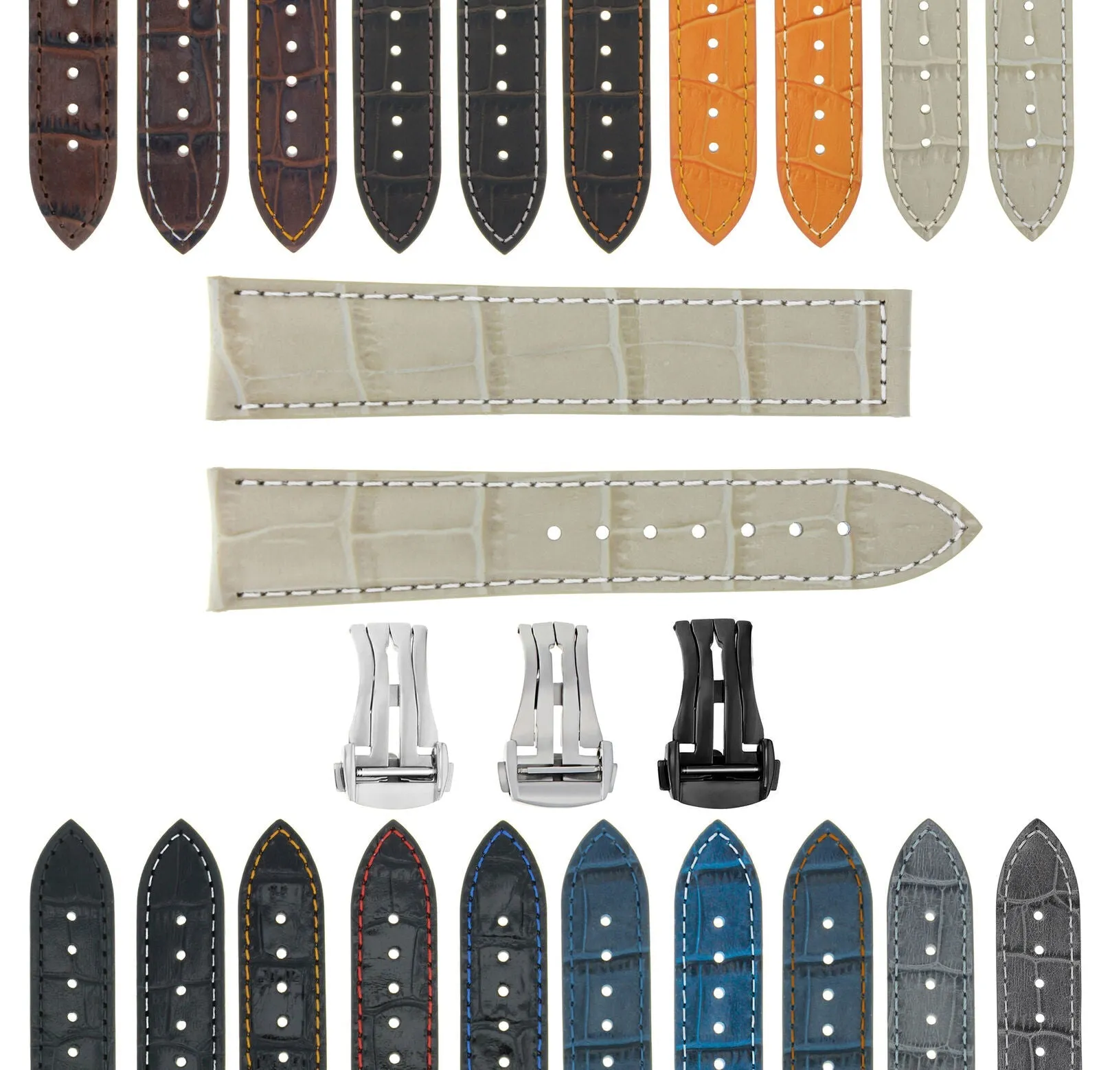 GENUINE LEATHER WATCH BAND STRAP FOR TAG WATCH - 22MM