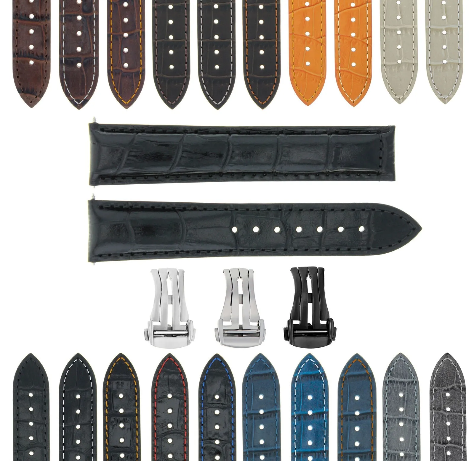 GENUINE LEATHER WATCH BAND STRAP FOR TAG WATCH - 22MM
