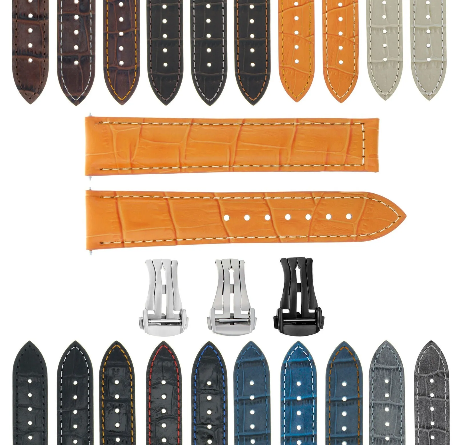 GENUINE LEATHER WATCH BAND STRAP FOR TAG WATCH - 22MM