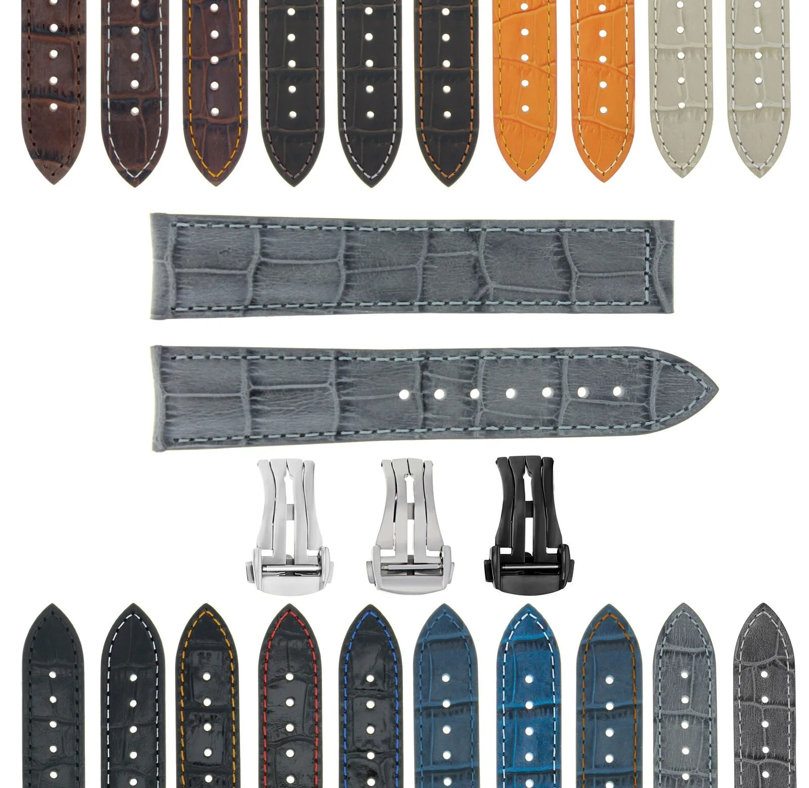 GENUINE LEATHER WATCH BAND STRAP FOR TAG WATCH - 22MM