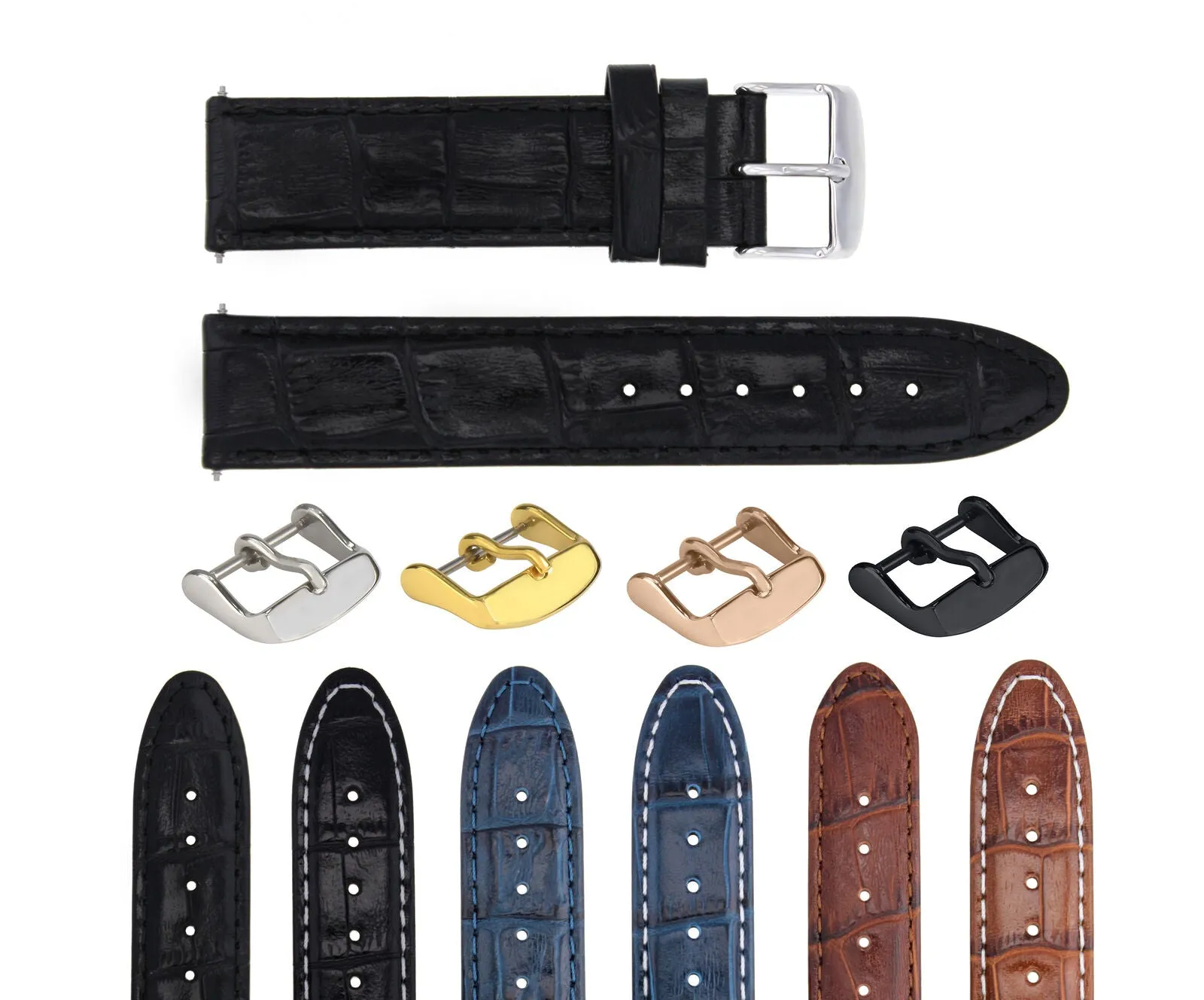 GENUINE LEATHER WATCH BAND STRAP FOR TAG WATCH 24 - MM