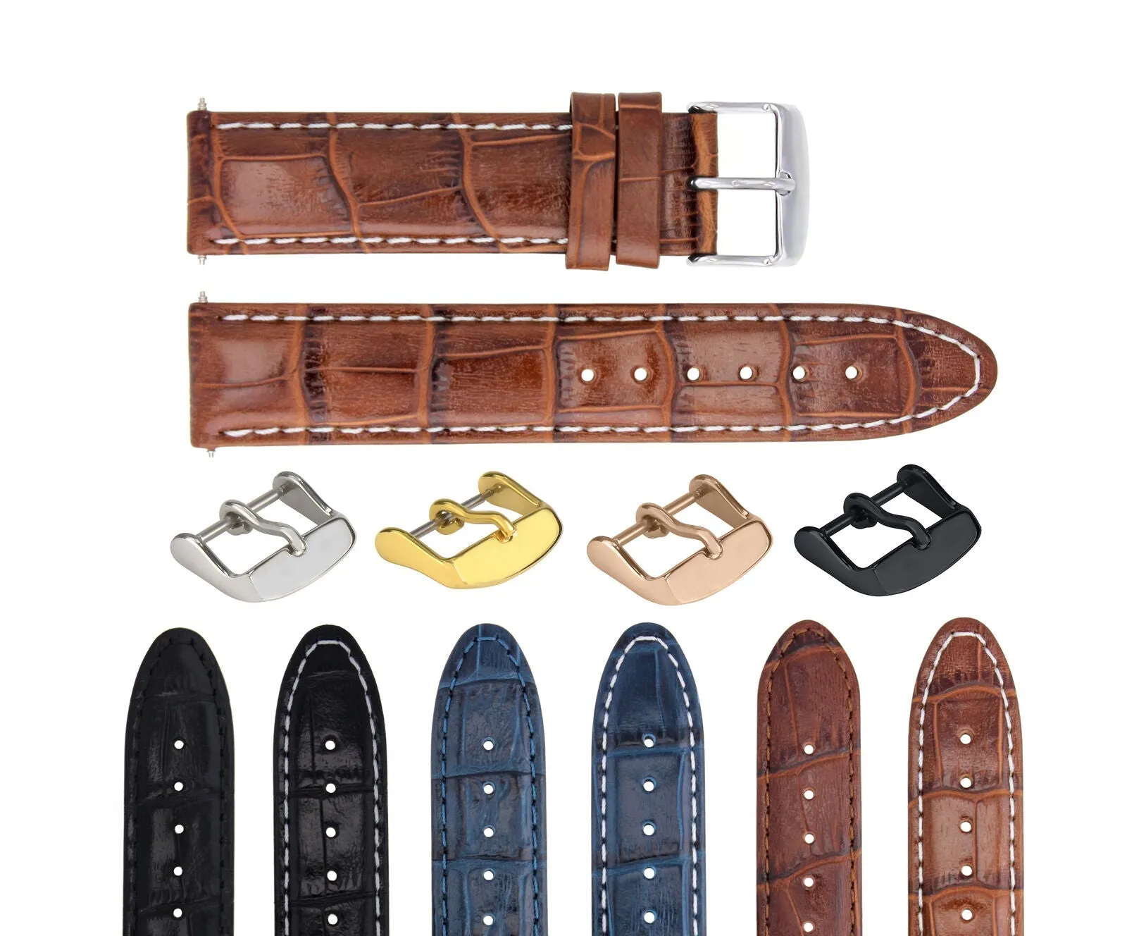 GENUINE LEATHER WATCH BAND STRAP FOR TAG WATCH 24 - MM
