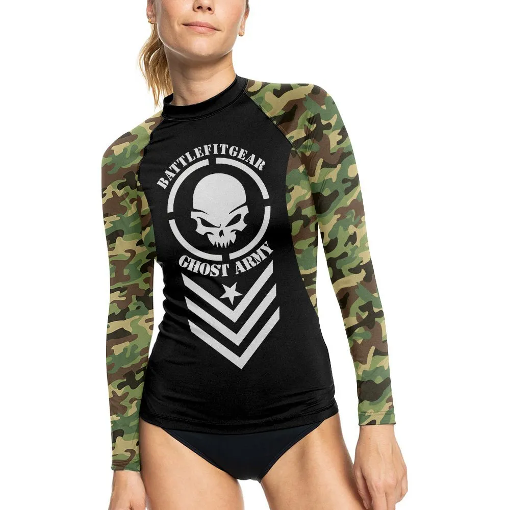 Ghost Army Women's Long Sleeve Rash Guard