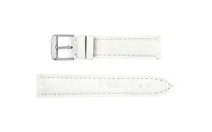 Hadley-Roma Women's White Shiny Genuine Alligator Watch Strap