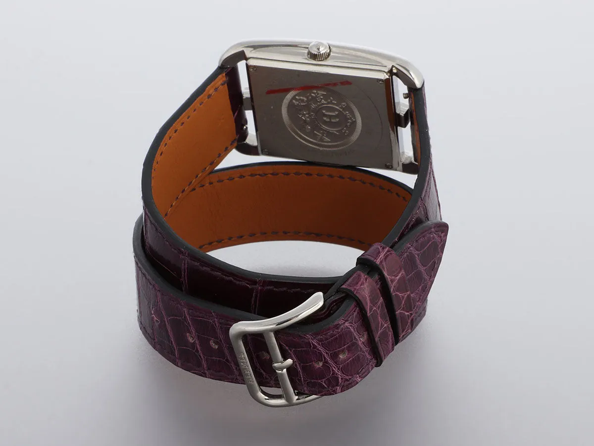 Hermès Large Stainless Steel Cape Cod Double Tour Watch