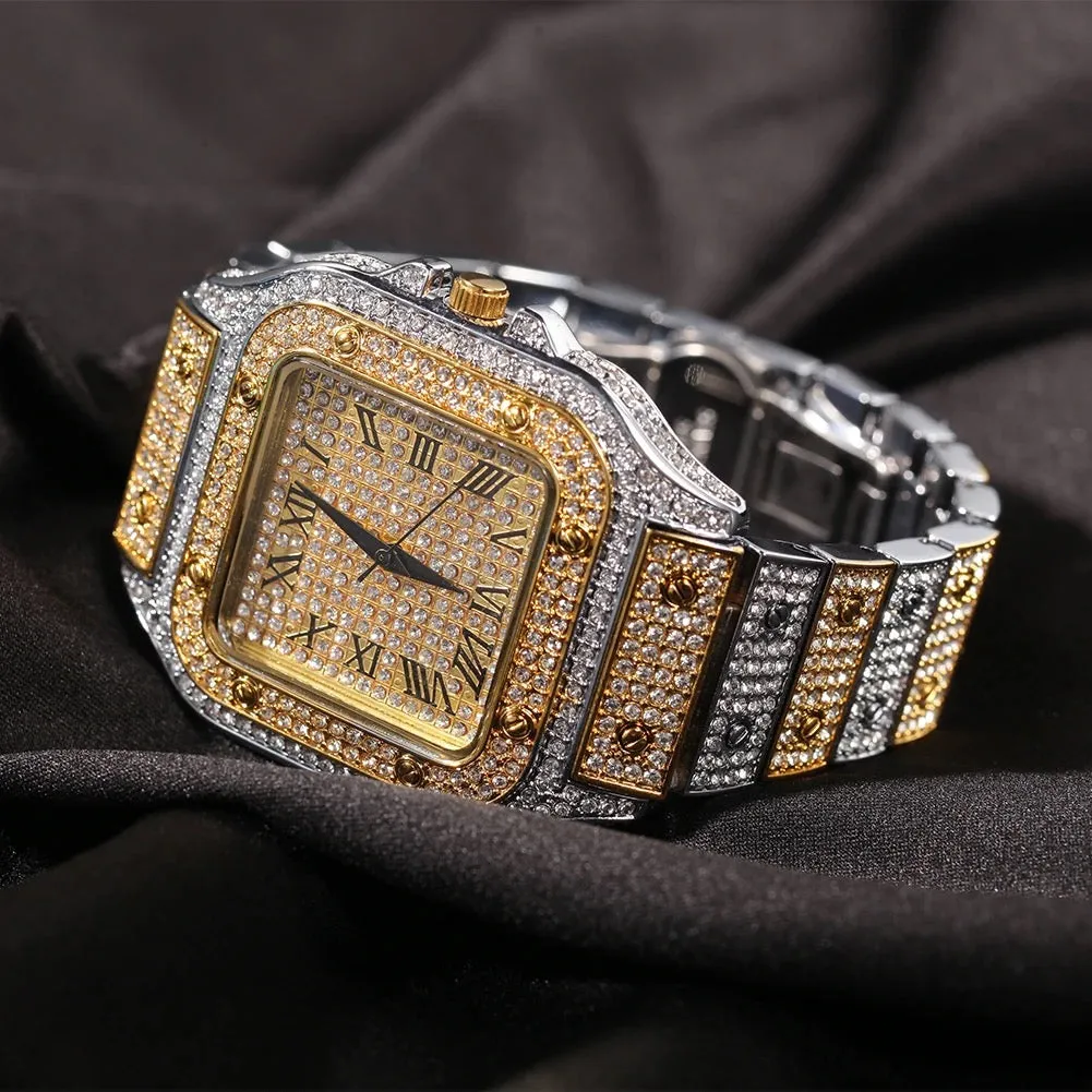 Iced Out Square Watch