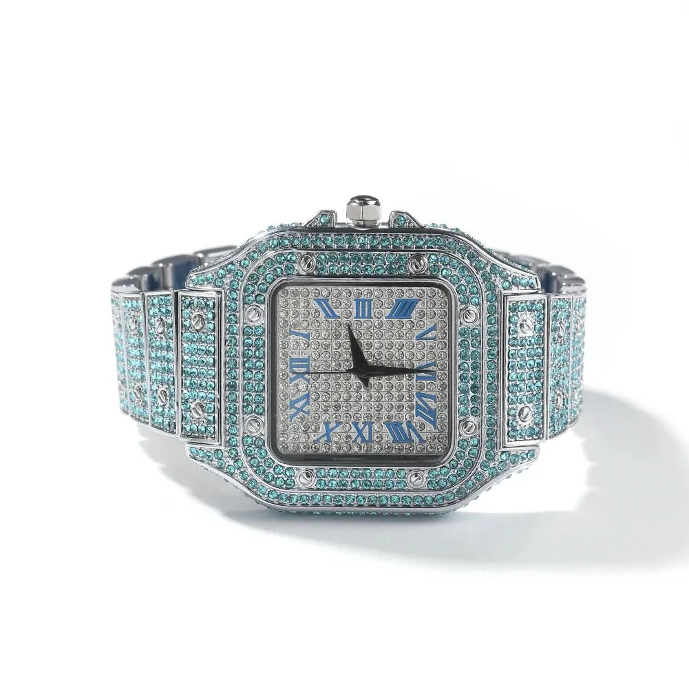 Iced Out Square Watch