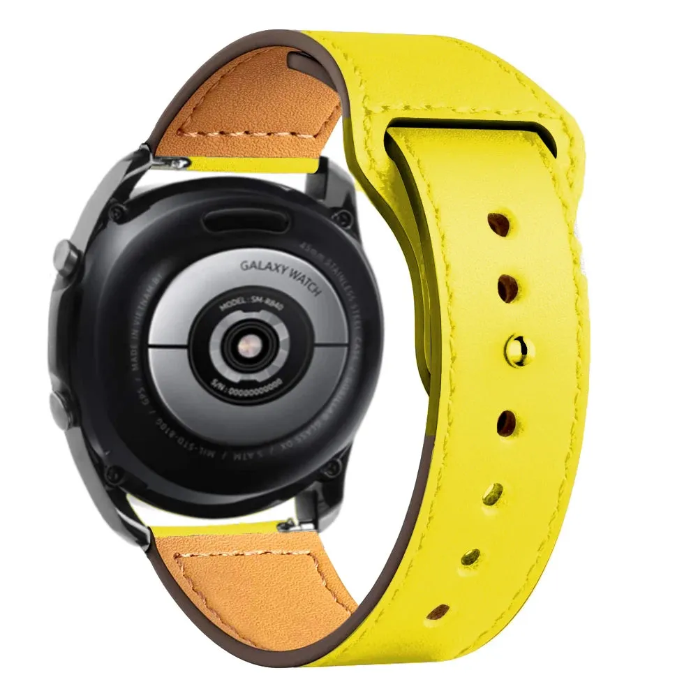 leather watch band strap For Samsung Galaxy watch 6/5/pro/4/Classic/Active 2 20mm 22mm bracelet correa huawei watch gt 4-2-3 pro band